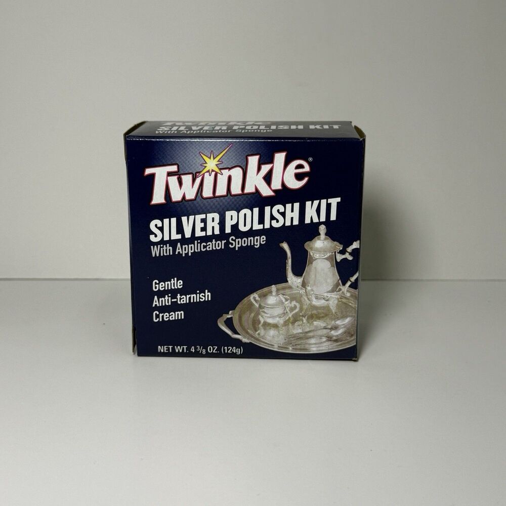 Twinkle Silver Polish Kit 4.4 oz Anti Tarnish Cream w/ Sponge CASE OF 12 NEW - Picture 3 of 4